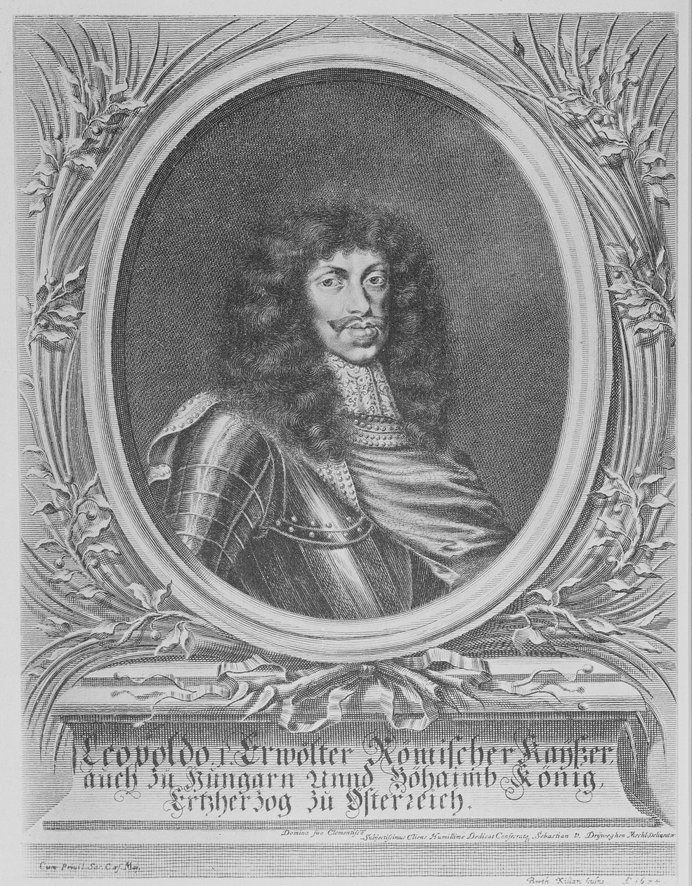 Leopoldo I, Sacro Romano Imperatore, inciso da Bartholomaus Kilian II, 1674 da Sebastian van Dryweghen