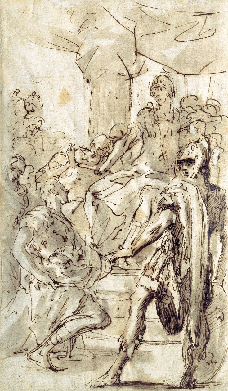 Davide rifiuta le armi di re Saul da Sebastiano Ricci
