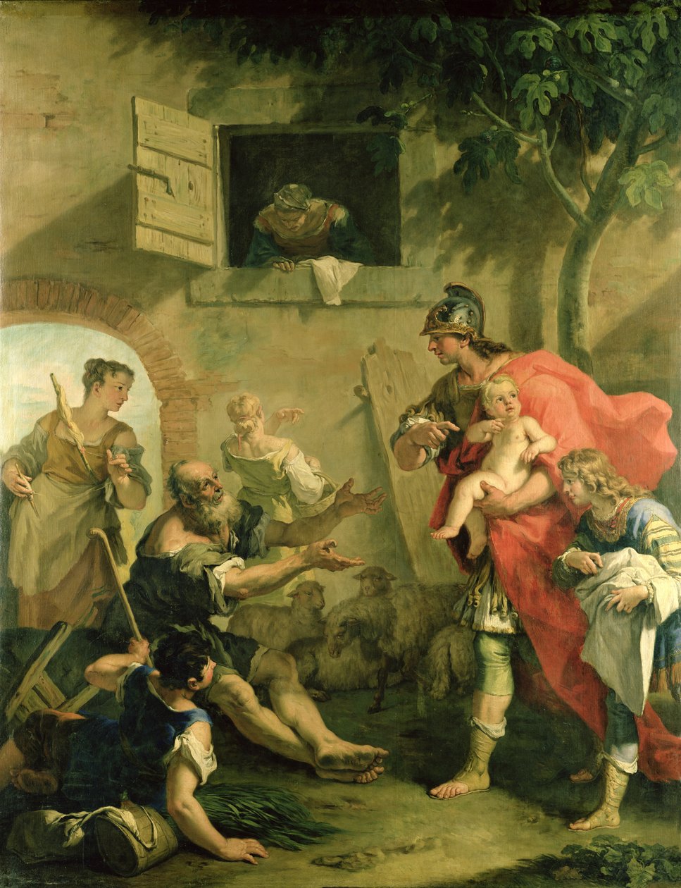 Il neonato Ciro con il pastore da Sebastiano Ricci