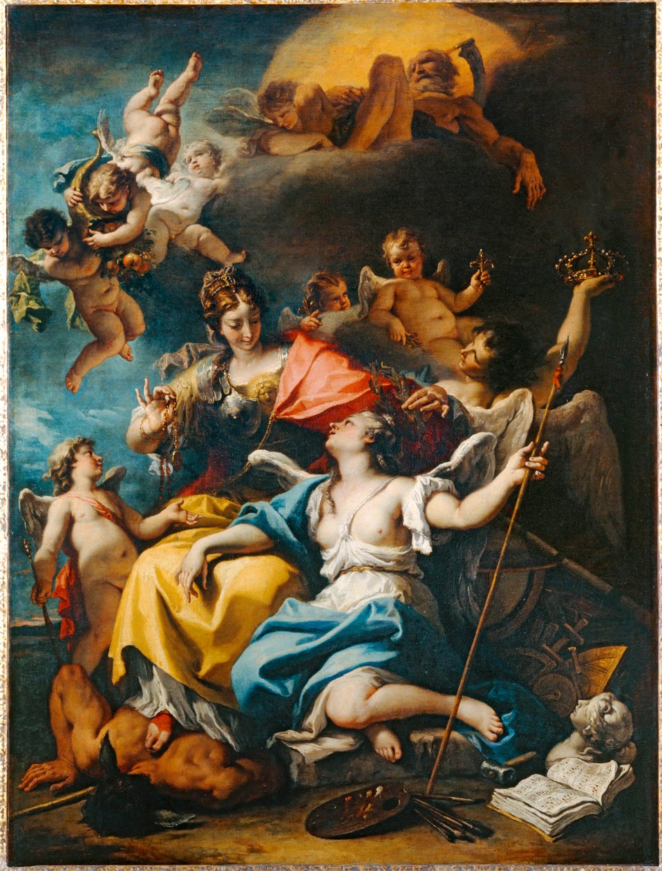 Allegoria della Francia sotto la figura di Minerva che calpesta l