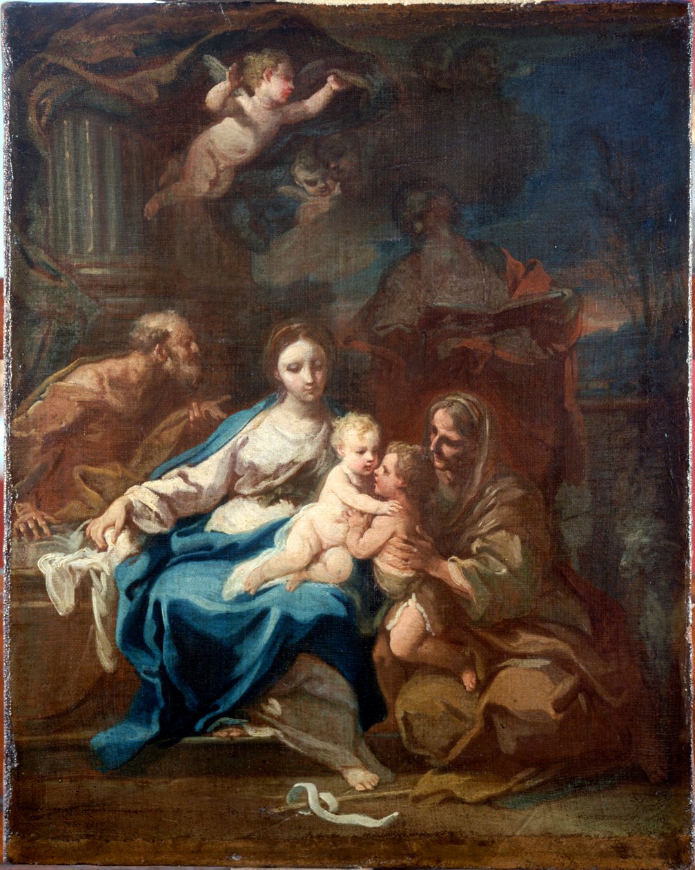 Heilige Familie mit St. Anna, dem Täufer und Zacharias da Sebastiano Conca