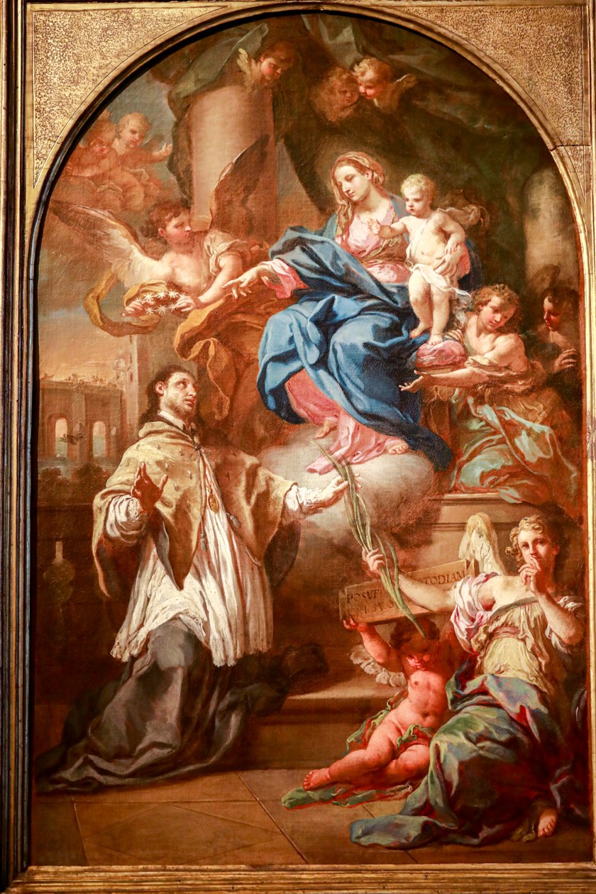 La Vergine e il Bambino con San Giovanni Nepomuceno da Sebastiano Conca