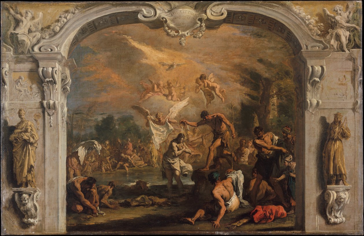 Il battesimo di Cristo, c.1713-14 da Sebastiano Ricci