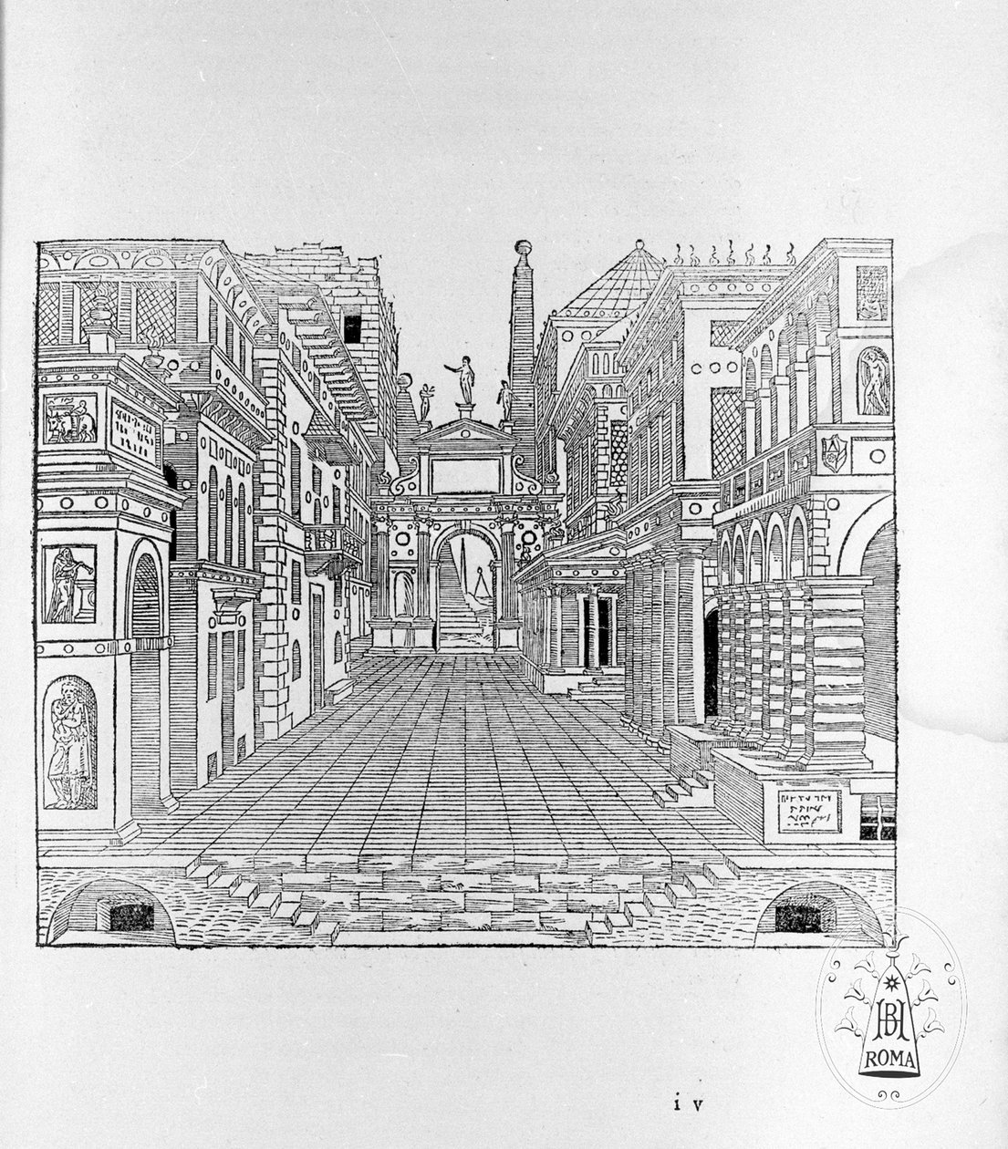 Il secondo libro della prospettiva Scena Tragica da Sebastiano Serlio