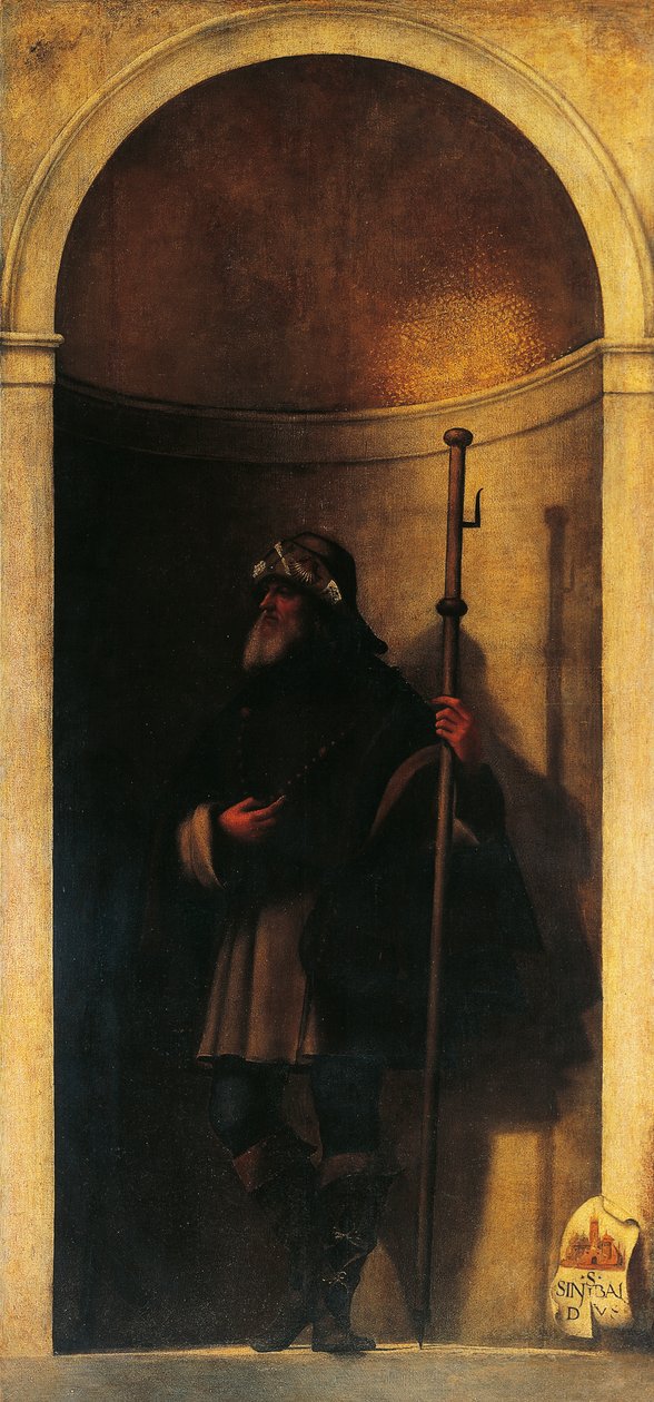 San Sinibaldo, decorazione della porta dell