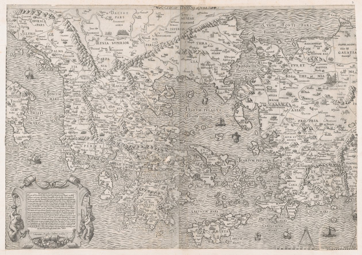 Speculum Romanae Magnificentiae: Mappa della Grecia, metà del XVI secolo da Sebastiano di Re