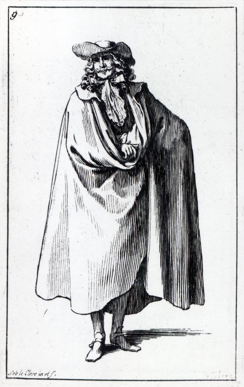 Illustrazione di costume maschile da Sebastien I Le Clerc