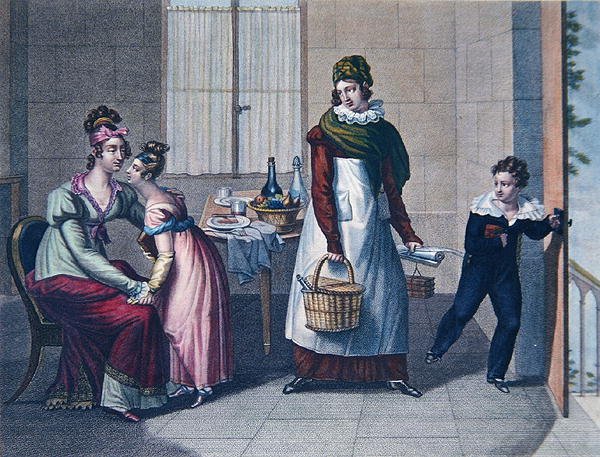 La partenza per la scuola, inizio XIX secolo da Sebastien (after) Coeure