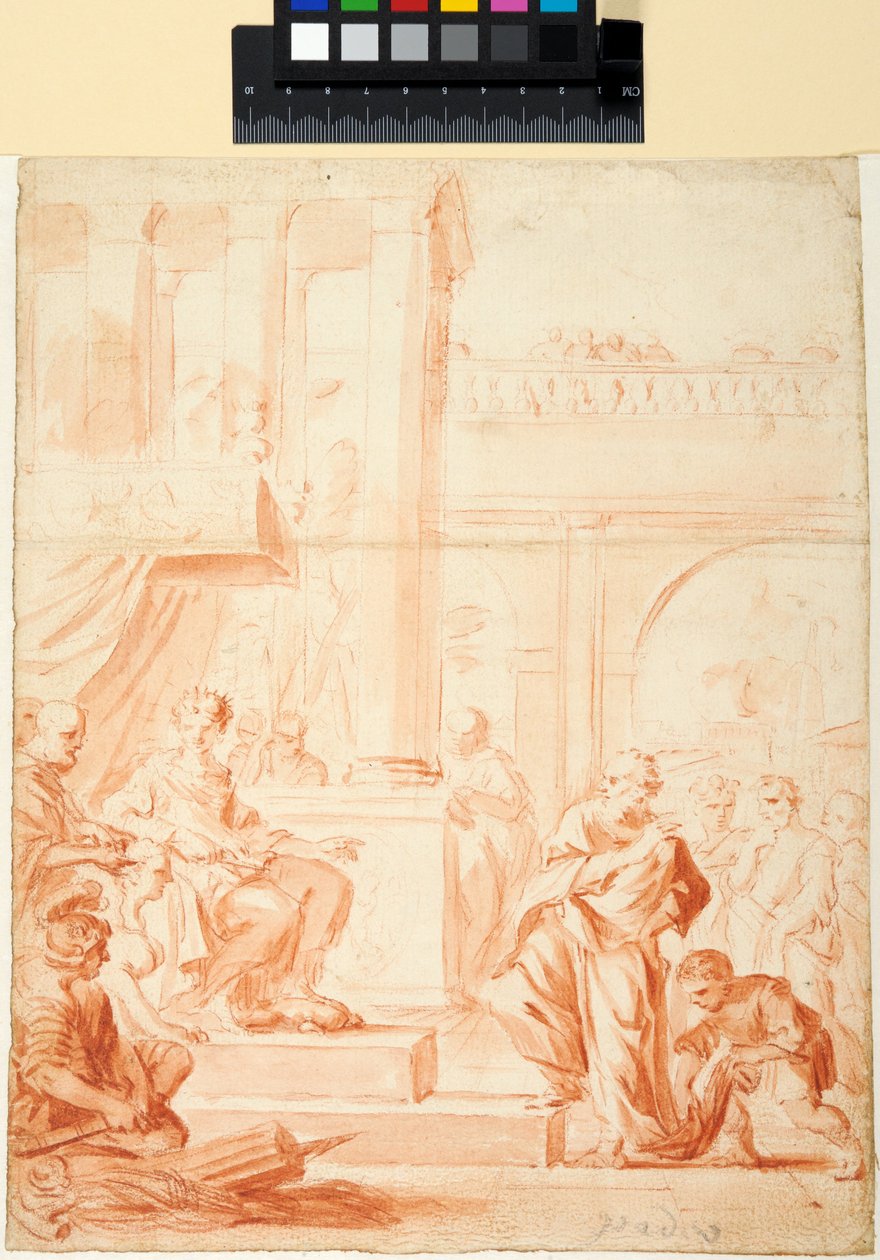 Prophet im Gespräch mit der Sphinx in Anwesenheit eines römischen Prinzen da Sébastien Bourdon