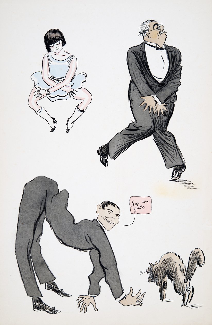 Dimostrazione di vari movimenti moderni delle gambe al suono della musica, da White Bottoms, pub. 1927 da Sem
