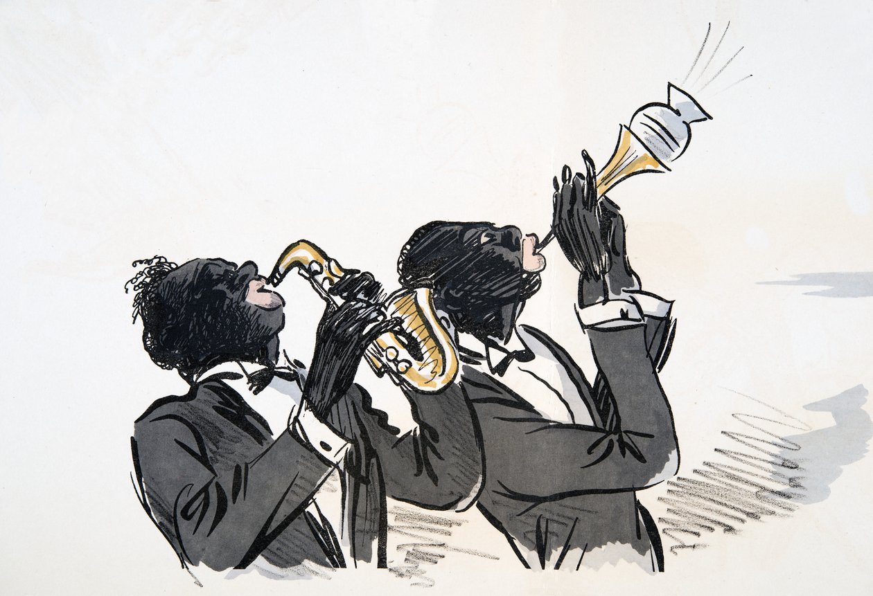 Sassofonista e trombettista, da White Bottoms, pub. 1927 da Sem