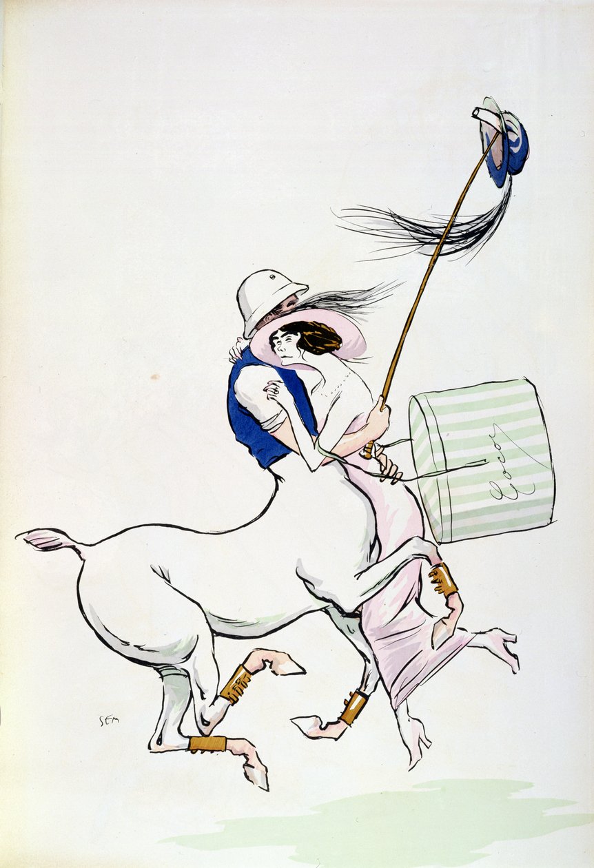 Tangoville sur Mer, caricatura di Coco Chanel (1883-1971) che balla con Arthur 