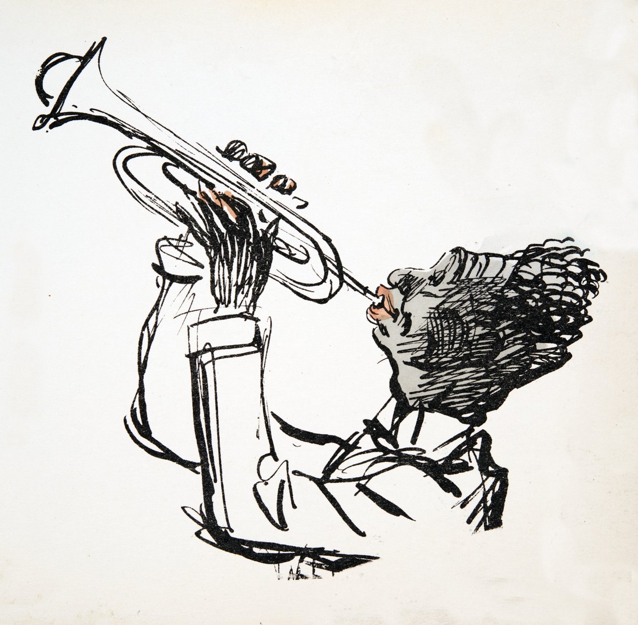 Trombettista, da White Bottoms, pub. 1927 da Sem