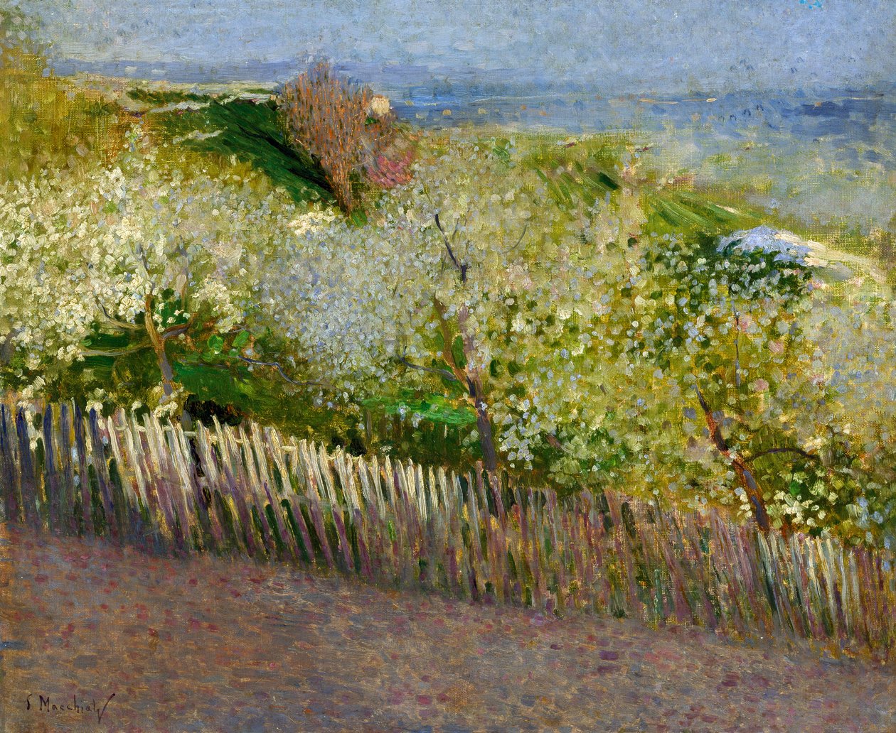 Paesaggio, di Serafino Macchiati (1860-1916) da Serafino Macchiati
