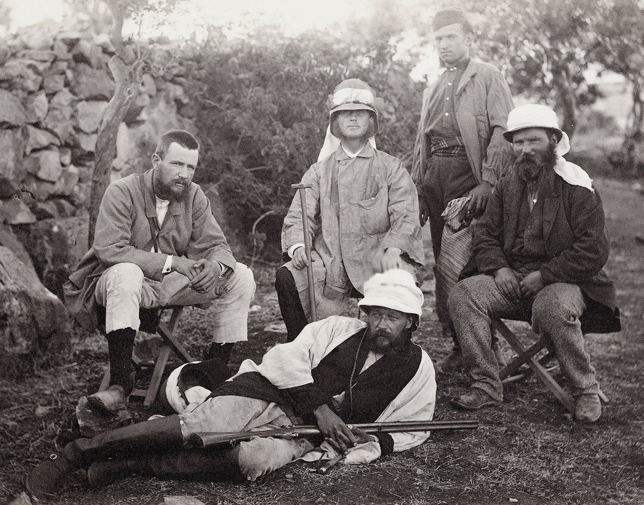 Gruppo di esploratori, distretto di Giudea, Palestina, 1867 da Sergeant Henry Phillips