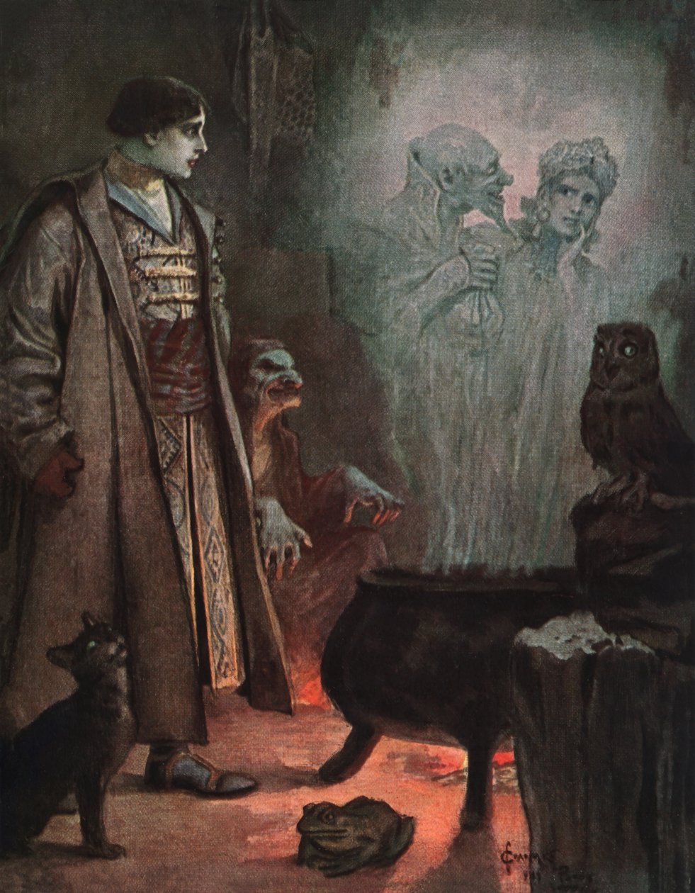 Fortune teller, c.1900 (postcard) da Sergei Sergeevich Solomko