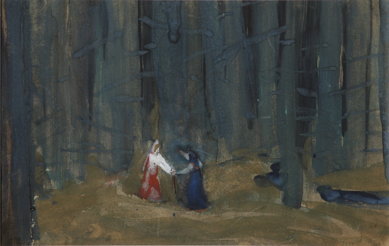 Illustrazione a La fiaba della principessa morta e dei sette cavalieri da Sergei Vasilievich Malyutin