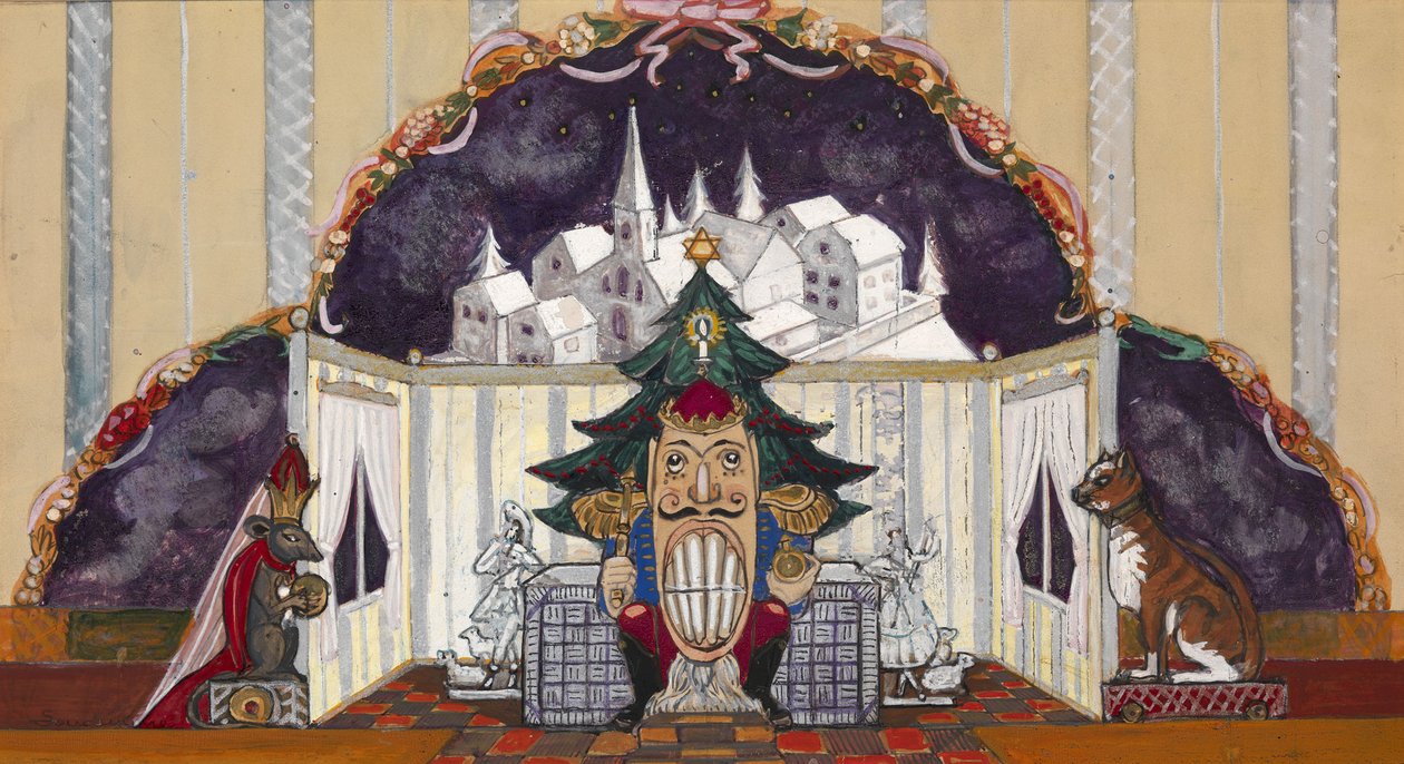 Scenografia per il balletto Lo Schiaccianoci di P. Tchaikovsky da Sergei Yurievich Sudeykin