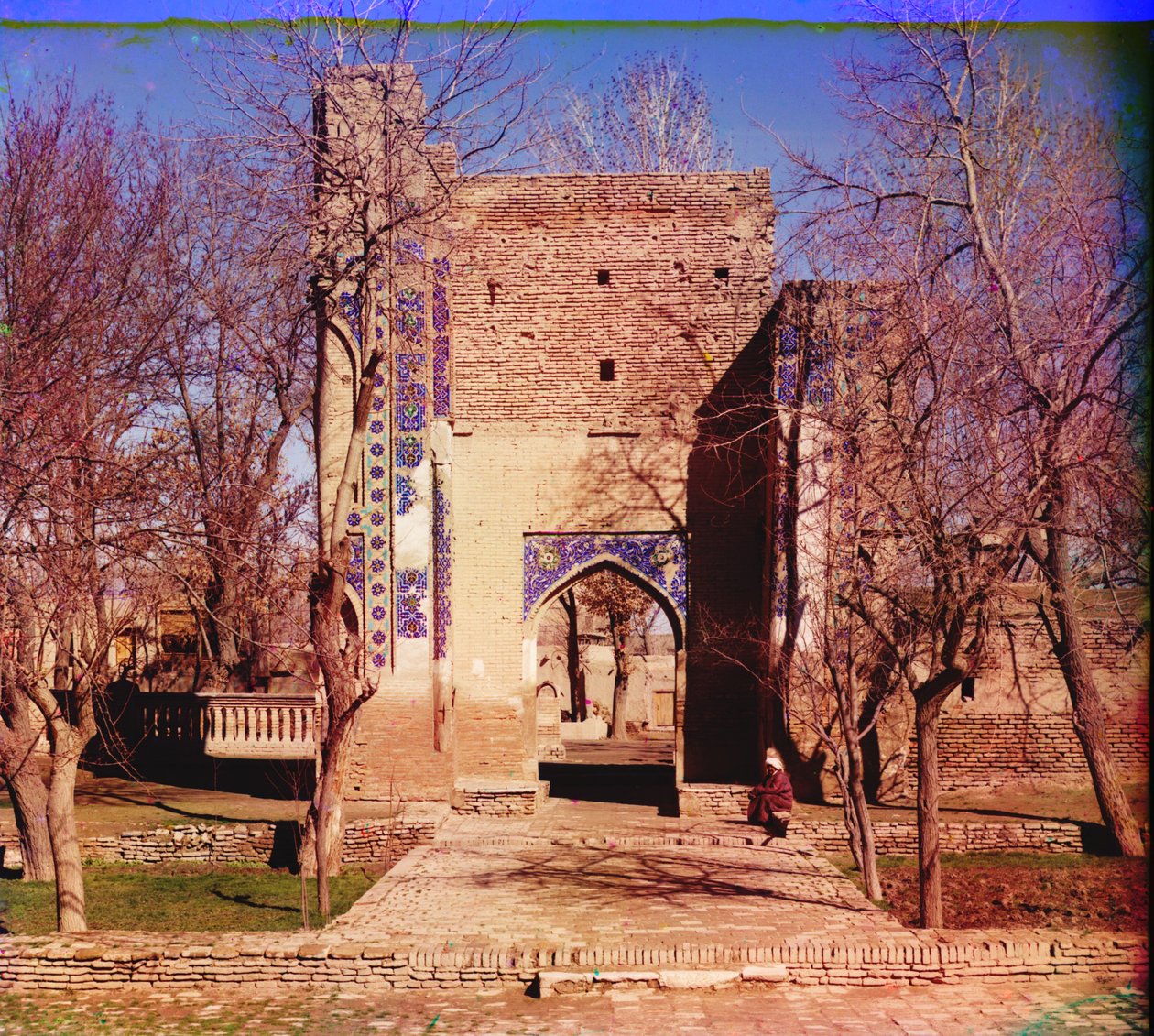 Ingresso a Gur-Emir (tomba del re) Samarcanda, 1905-1915 da Sergey Prokudin Gorsky