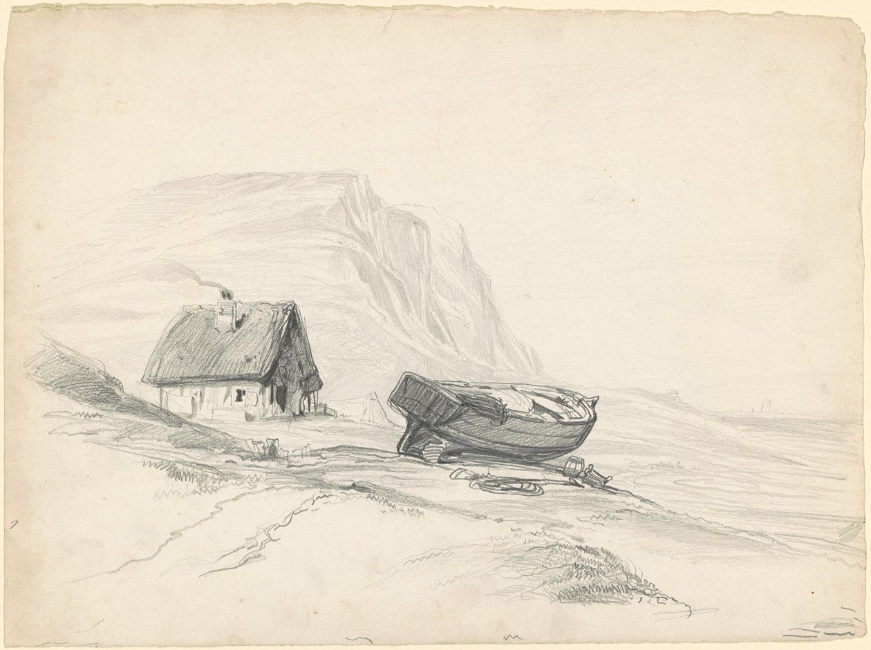 Casa e barca sulla riva da Seth Wells Cheney