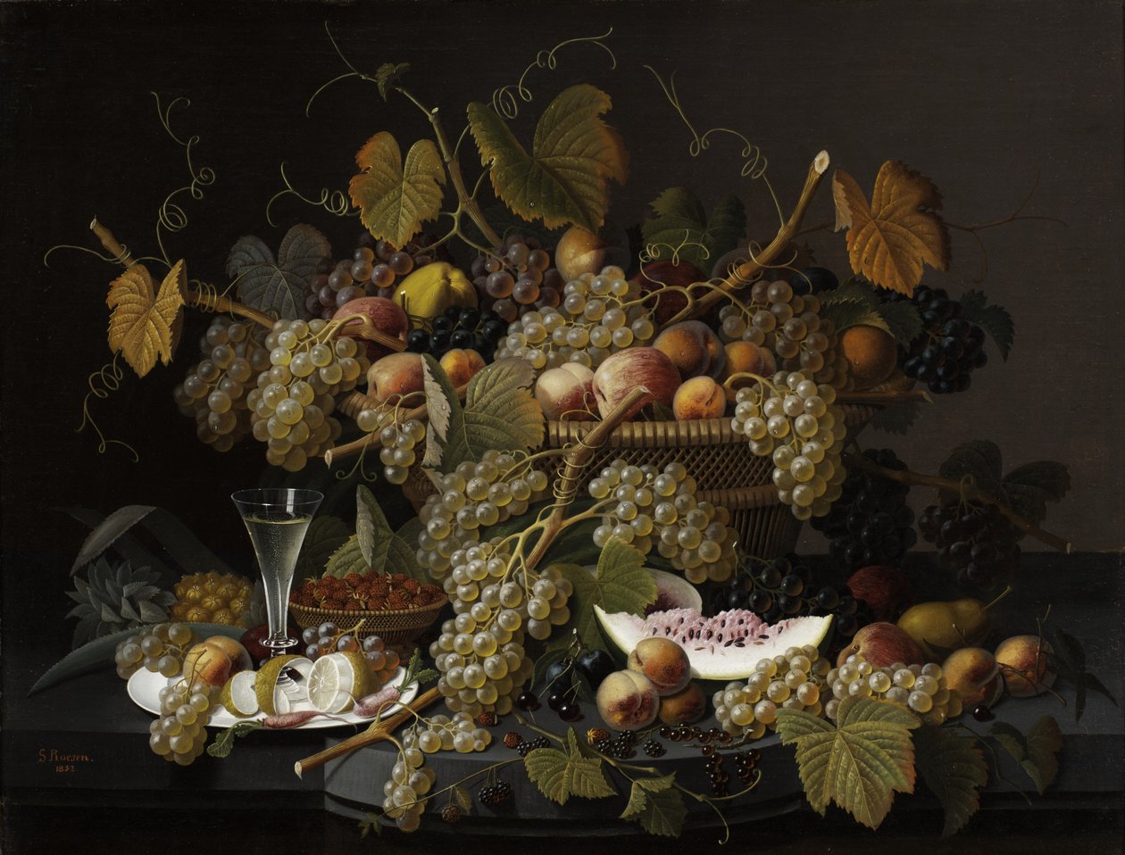 Frutta estatica, 1852 da Severin Roesen
