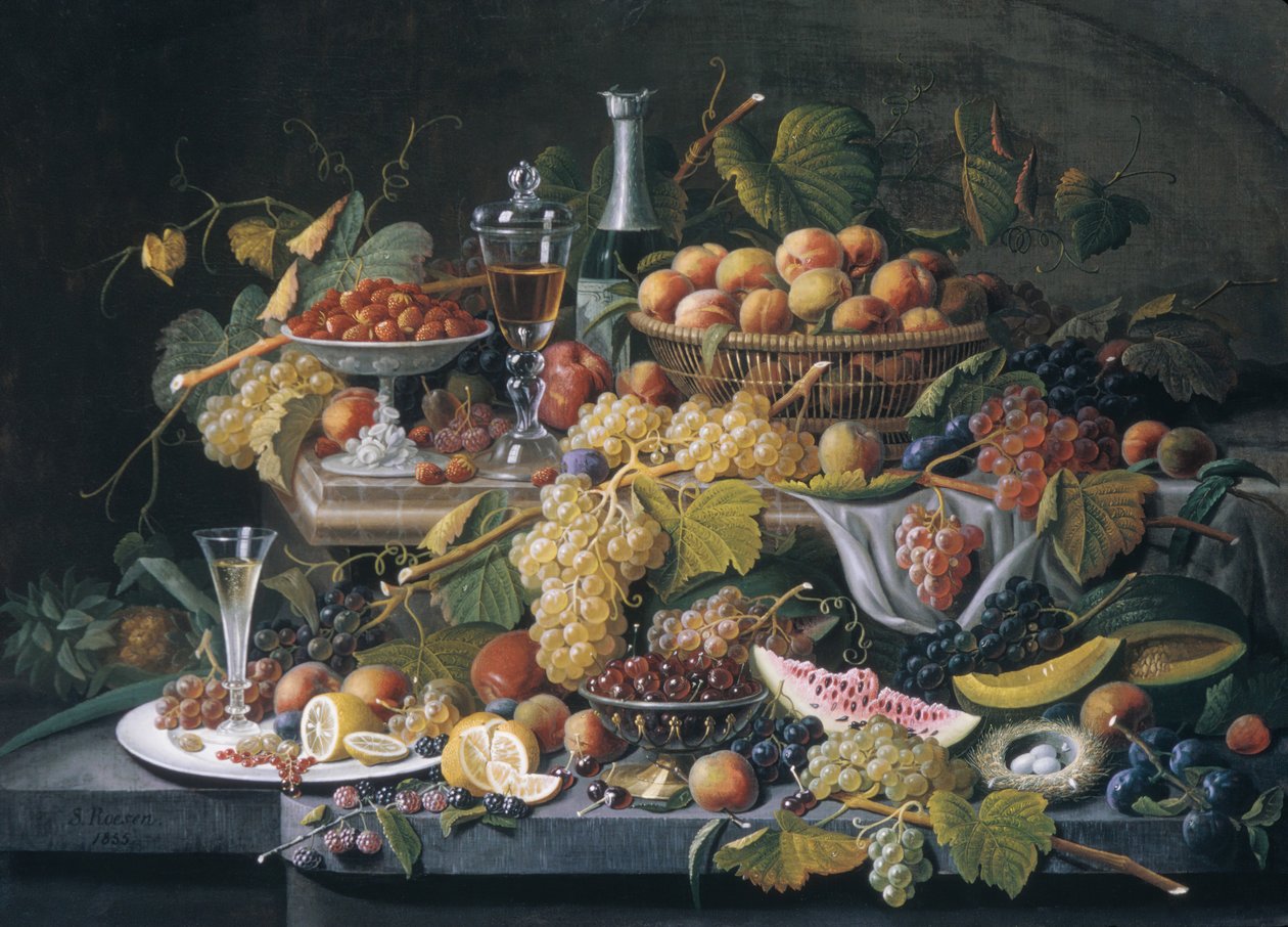 Natura morta: frutta, 1855 da Severin Roesen
