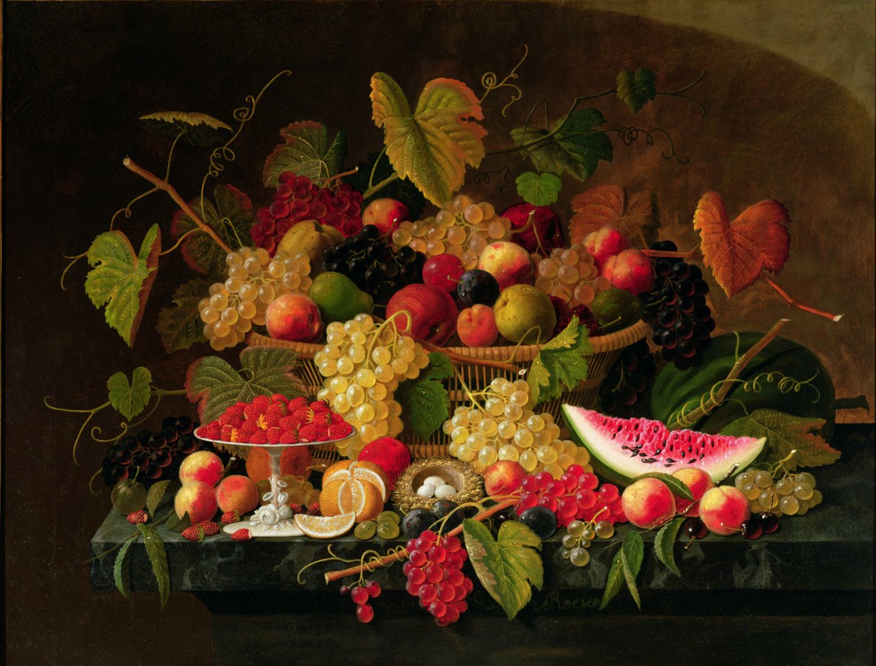Natura morta con frutta da Severin Roesen
