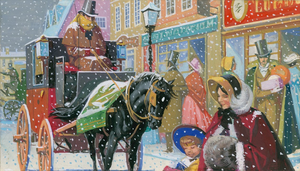 Illustrazione per Black Beauty (gouache su carta) da Severino Baraldi
