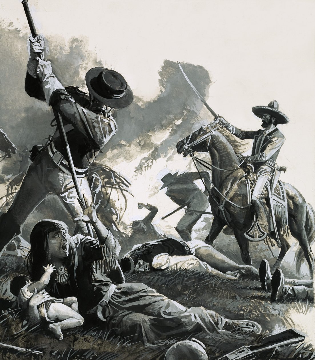 Nel 1858, due truppe di cavalleria messicana attaccarono l