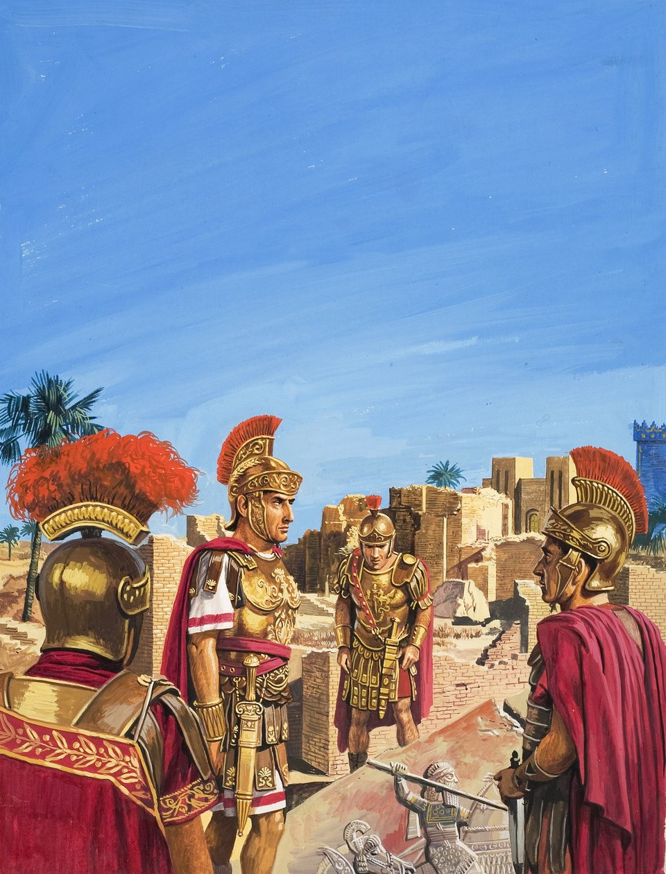 Romani ammirano i resti dell