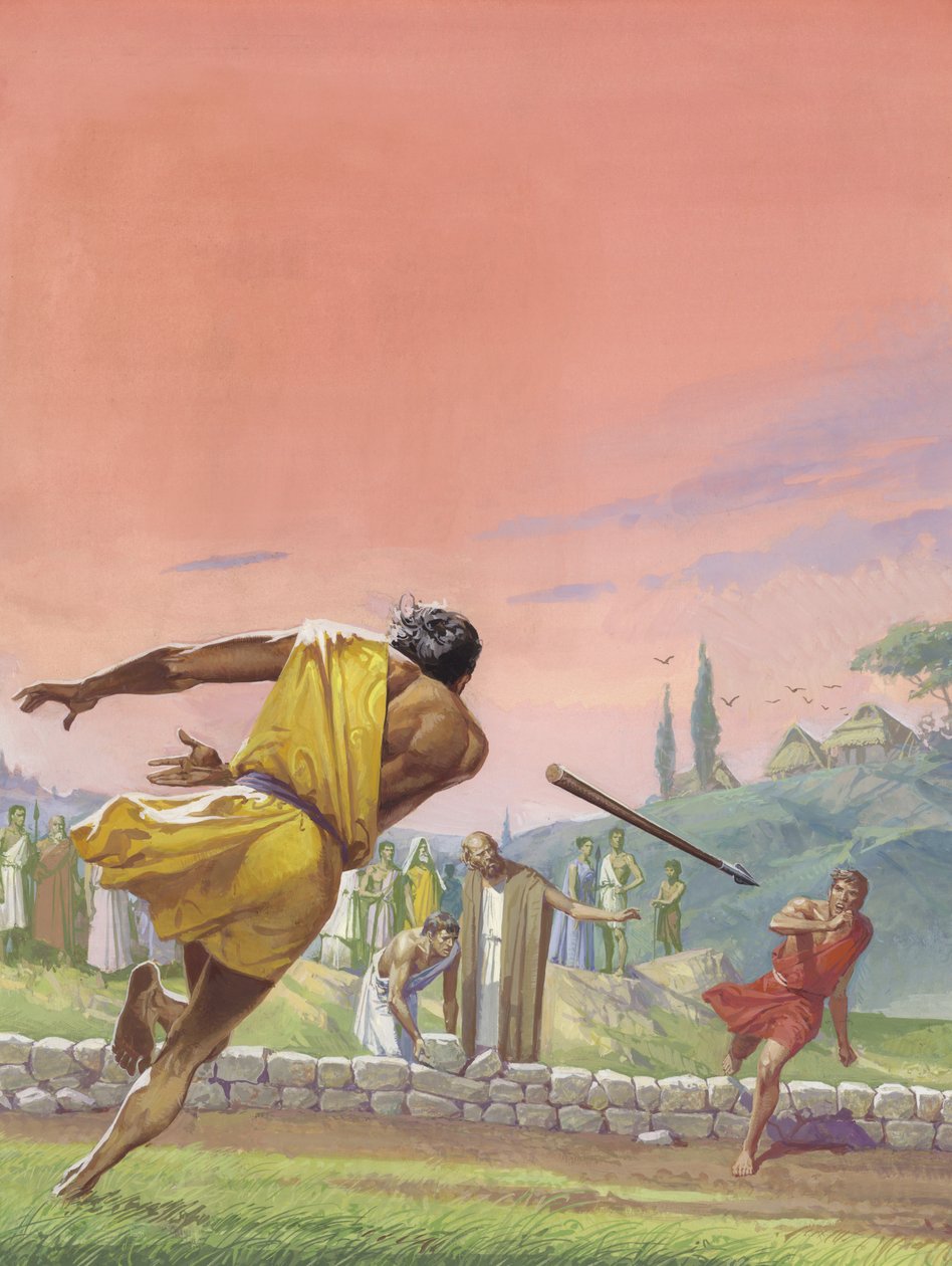 Romolo e Remo (gouache su carta) da Severino Baraldi