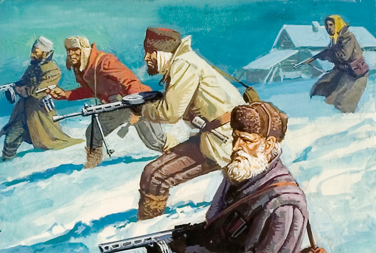 I russi che difendono il loro paese durante l