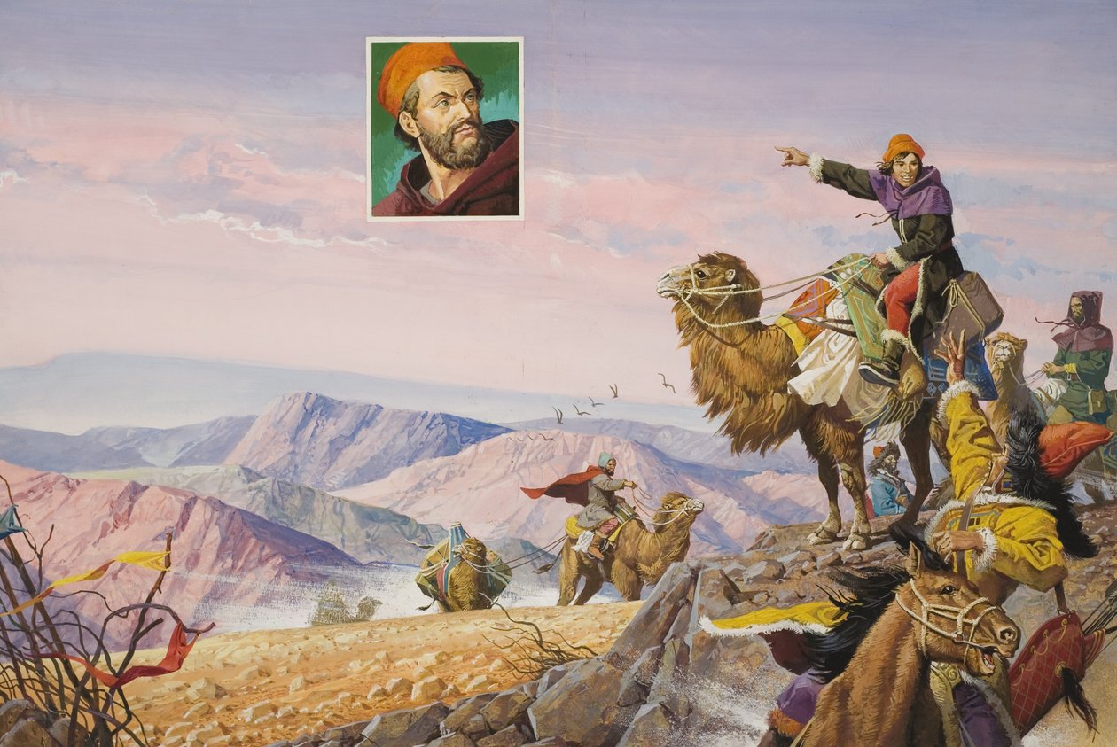 La lunga strada per il Catai (gouache su carta) da Severino Baraldi