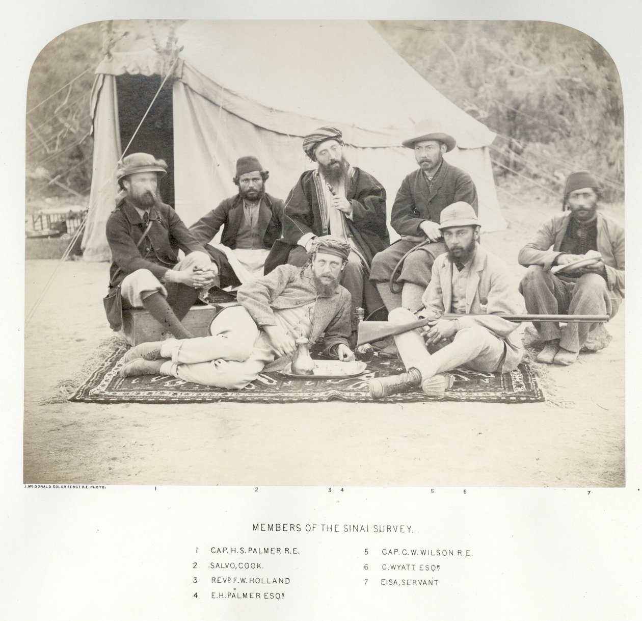 Membri del Sinai Survey, 1868 da Sgt. James M. McDonald