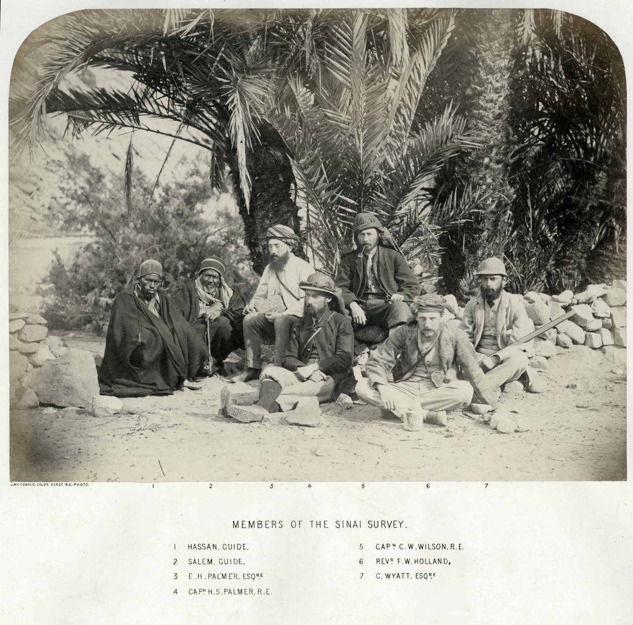 Membri del Sinai Survey, 1868 da Sgt. James M. McDonald