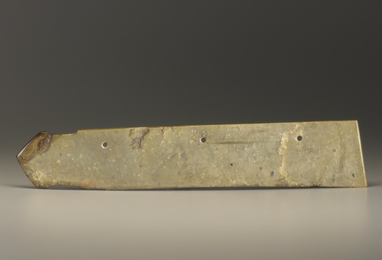 Grande oggetto a forma di mannaia del tipo kuei da Shang Dynasty Chinese School