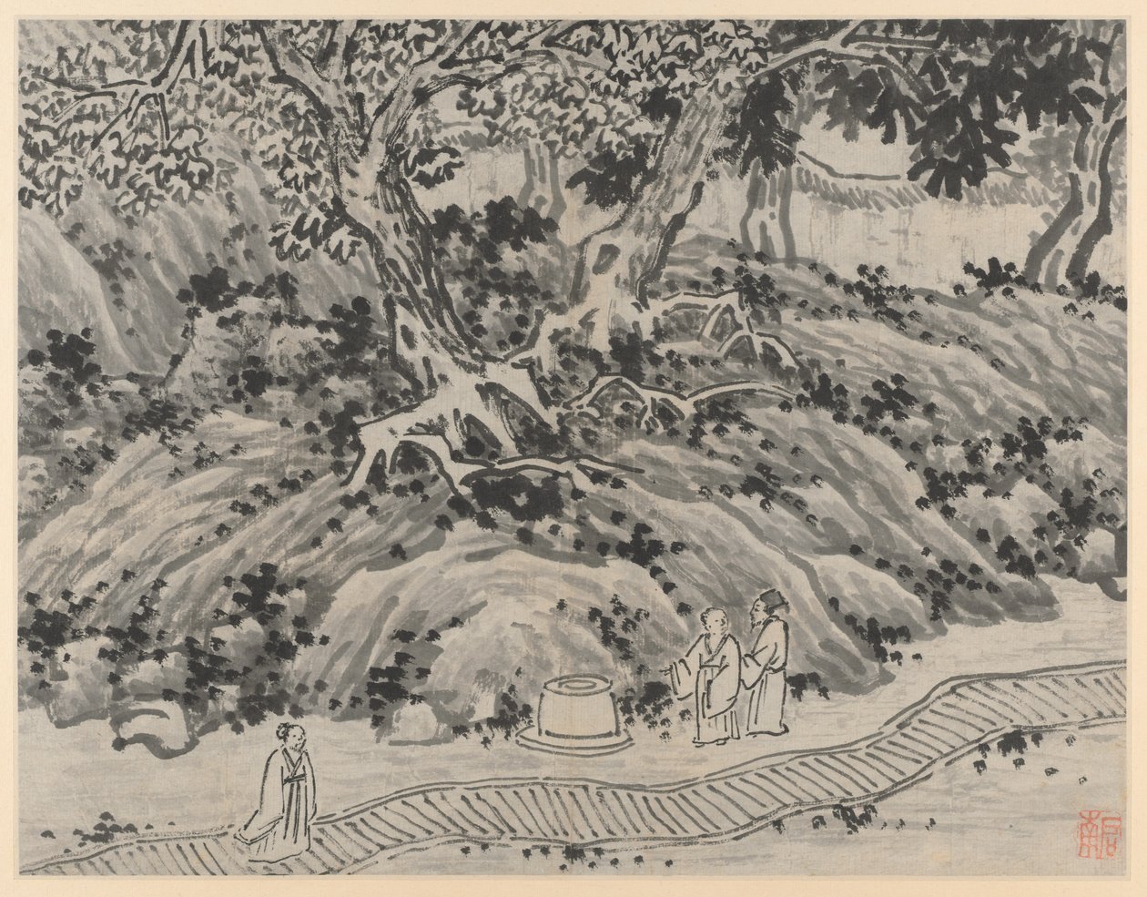 Dodici vedute della Collina della Tigre, Suzhou: La Sorgente dello Sciocco da Shen Zhou