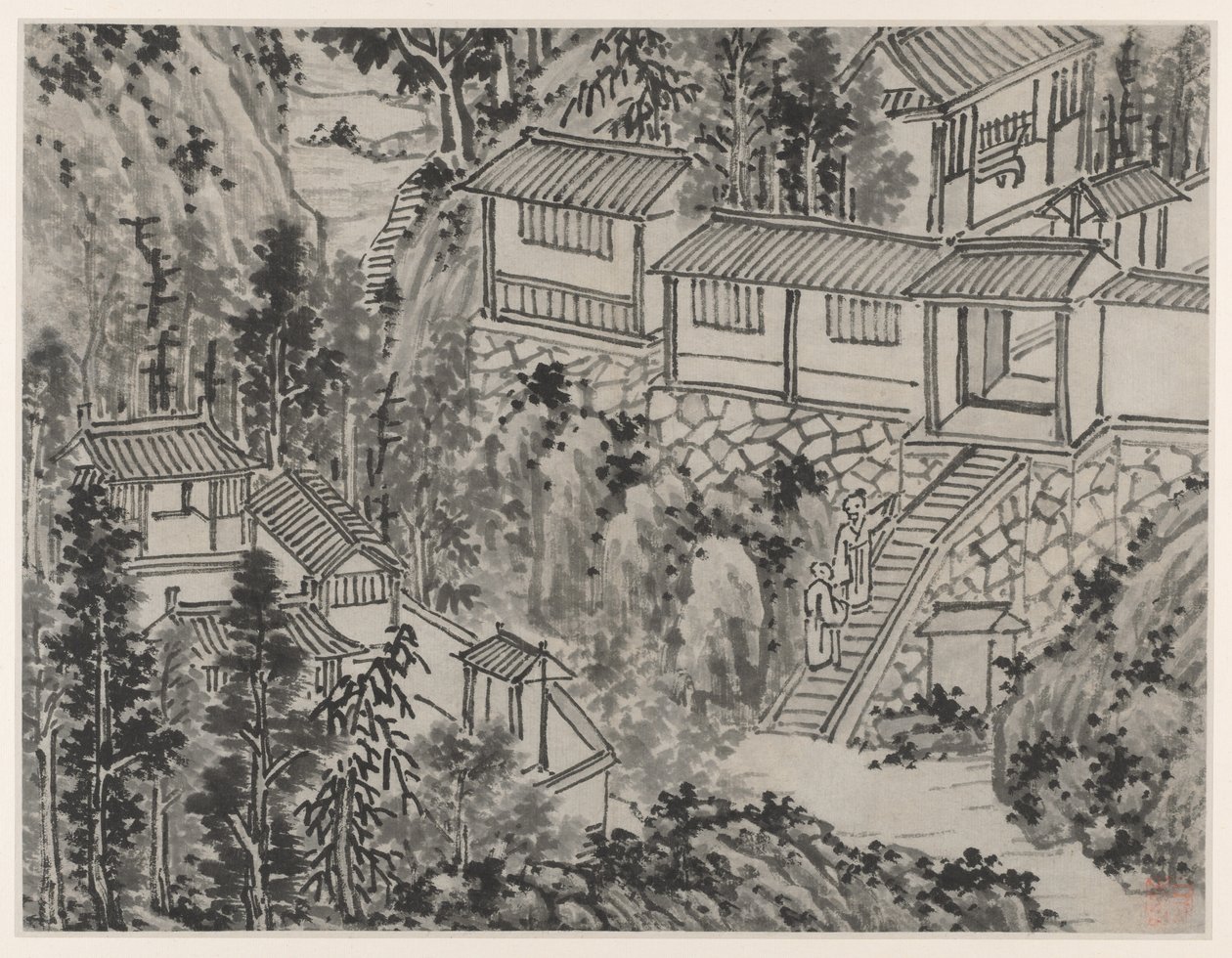 Dodici vedute della Collina della Tigre, Suzhou: Il Ritiro del Pino da Shen Zhou