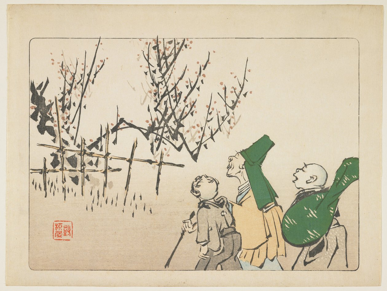 Fiori di pruno, c. 1877 da Shibata Zeshin