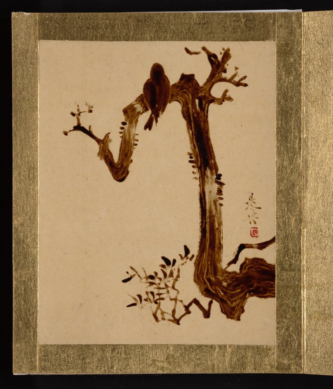 Krähe auf Baum da Shibata Zeshin