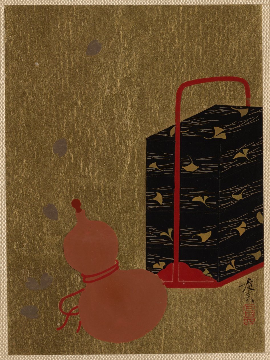 Scatola laccata e zucca da Shibata Zeshin