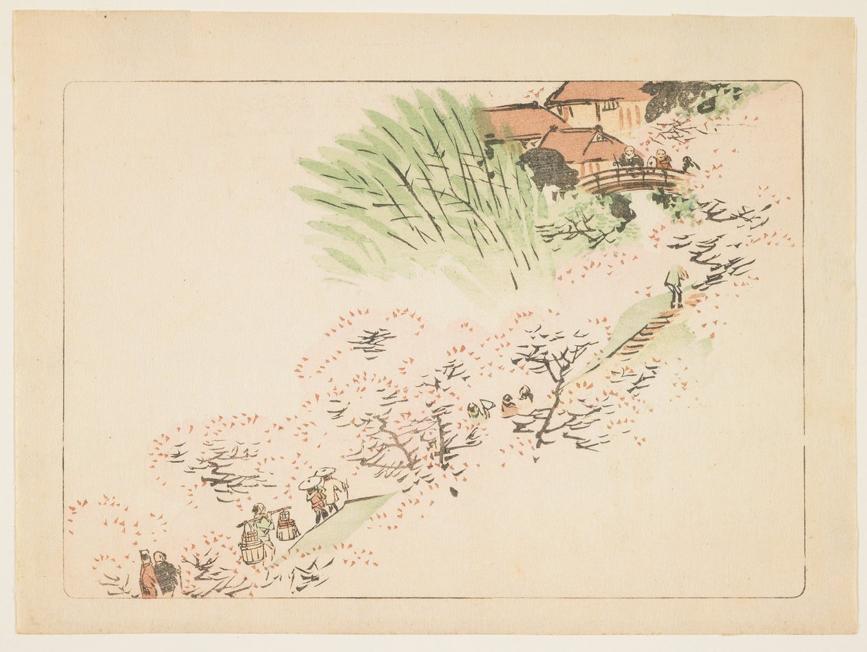 Fiori di ciliegio in montagna da Shibata Zeshin