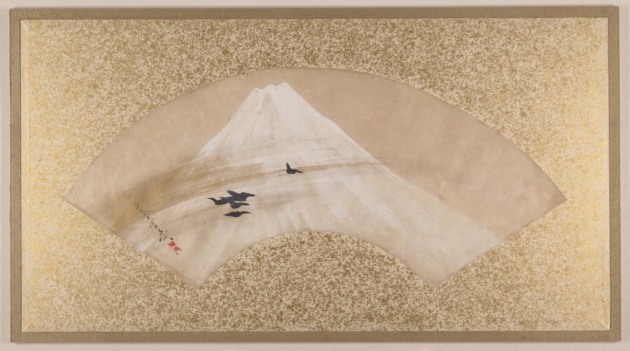 Montagne con uccelli da Shibata Zeshin