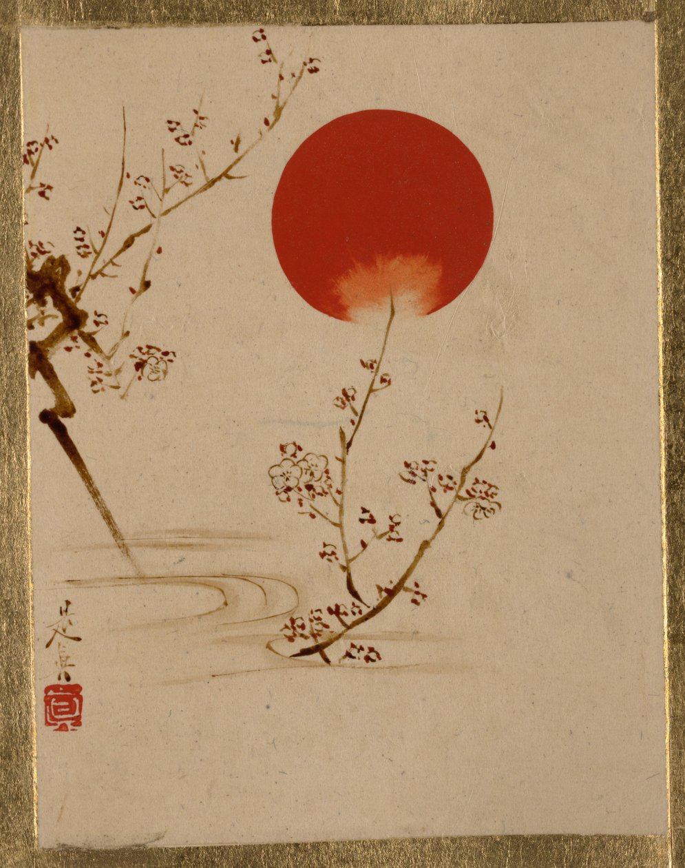 Sole e rami di susino da Shibata Zeshin