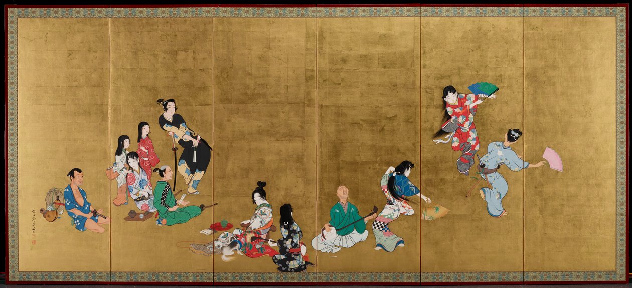 Le quattro arti [lato sinistro di una coppia] da Shibata Zeshin