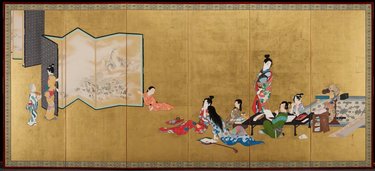 Le quattro arti [parte destra di una coppia] da Shibata Zeshin