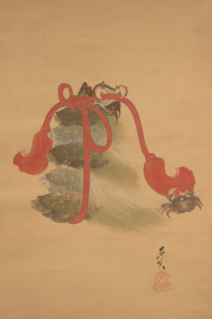 Schildkröten und Krabben da Shibata Zeshin