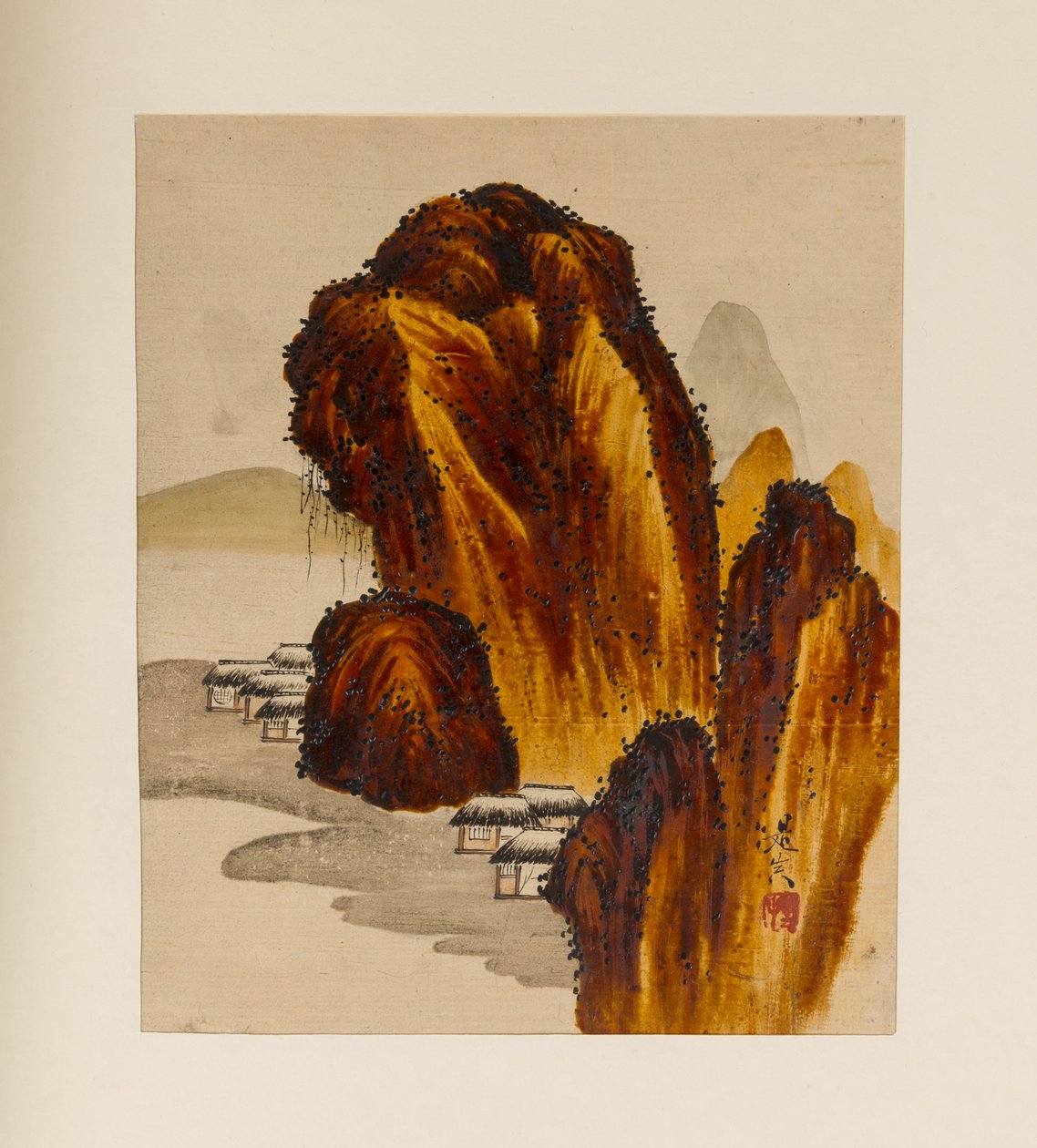 Villaggio tra le rocce da Shibata Zeshin