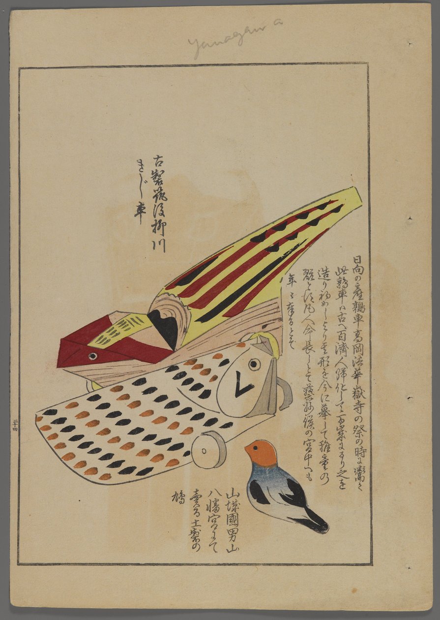 Giochi giapponesi, da Unai no tomo (Gli amici di un bambino) di Shimizu Seifu, 1891-1923. Uccello, pesce e rettile. da Shimizu Seifu