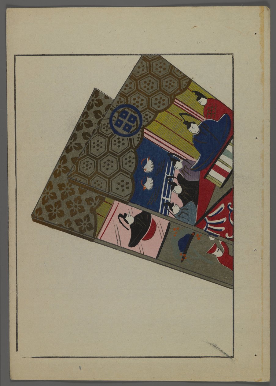 Giochi giapponesi, da Unai no tomo (Gli amici di un bambino) di Shimizu Seifu, 1891-1923. Racchette Hanetsuki. da Shimizu Seifu